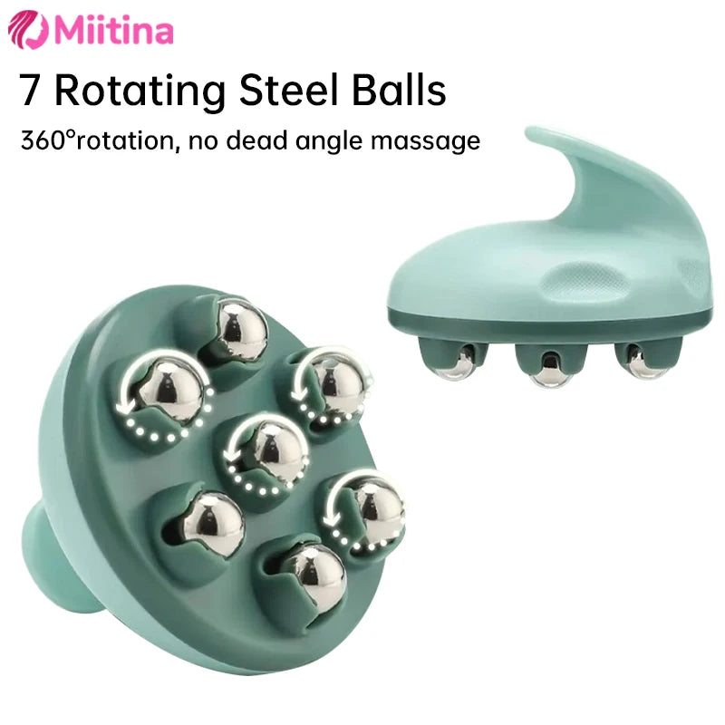 7-Bead Magnetic Massage Roller - Handheld Deep Tissue Massager for Full Body Pain Relief