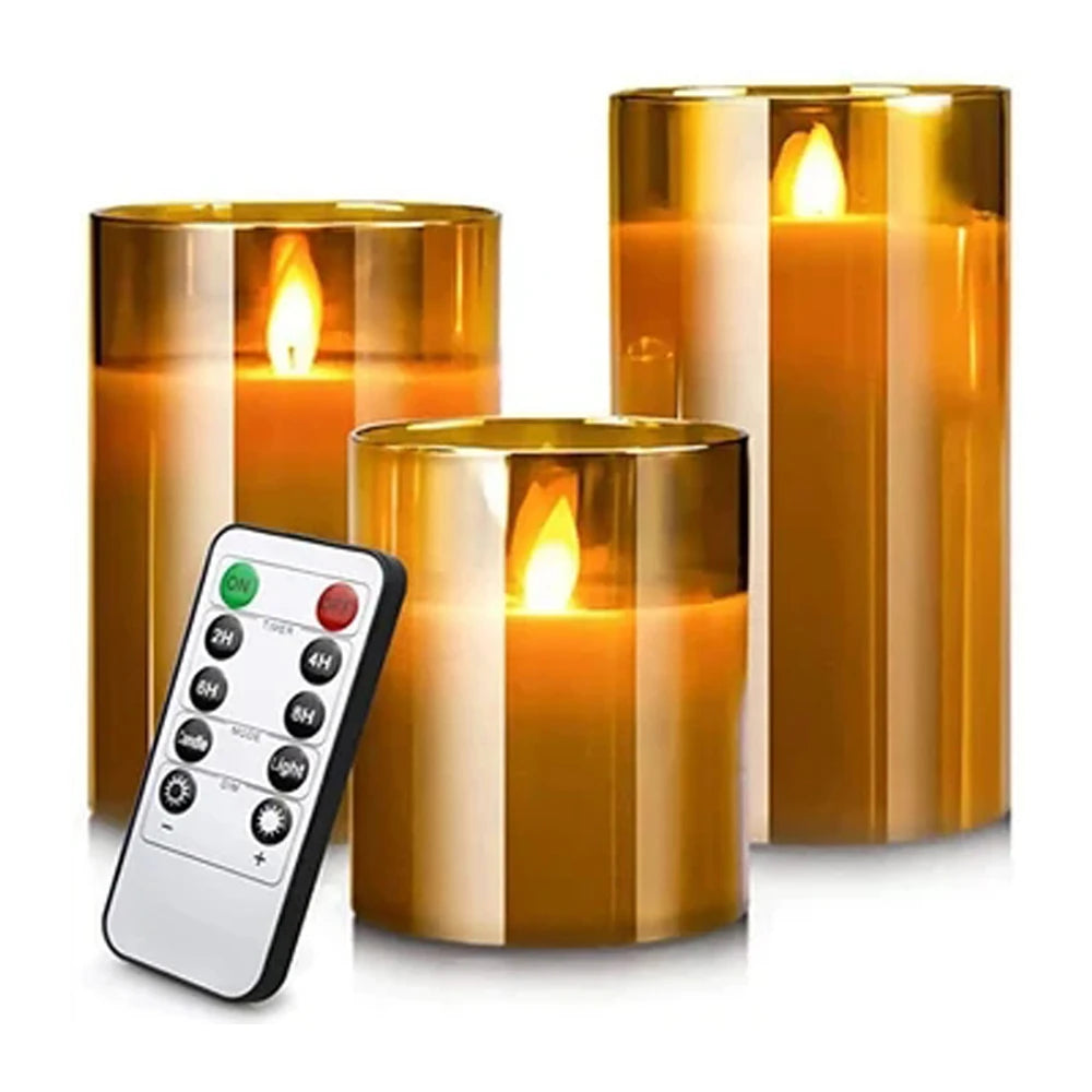 Flameless LED Candles – Realistic Flickering Battery-Powered Candles with Remote Control & Timer