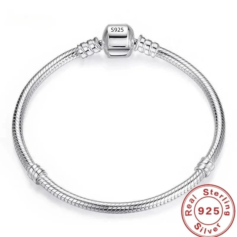 Trendy Silver Gold-Plated Charm Bracelet – Elegant Jewelry for Women
