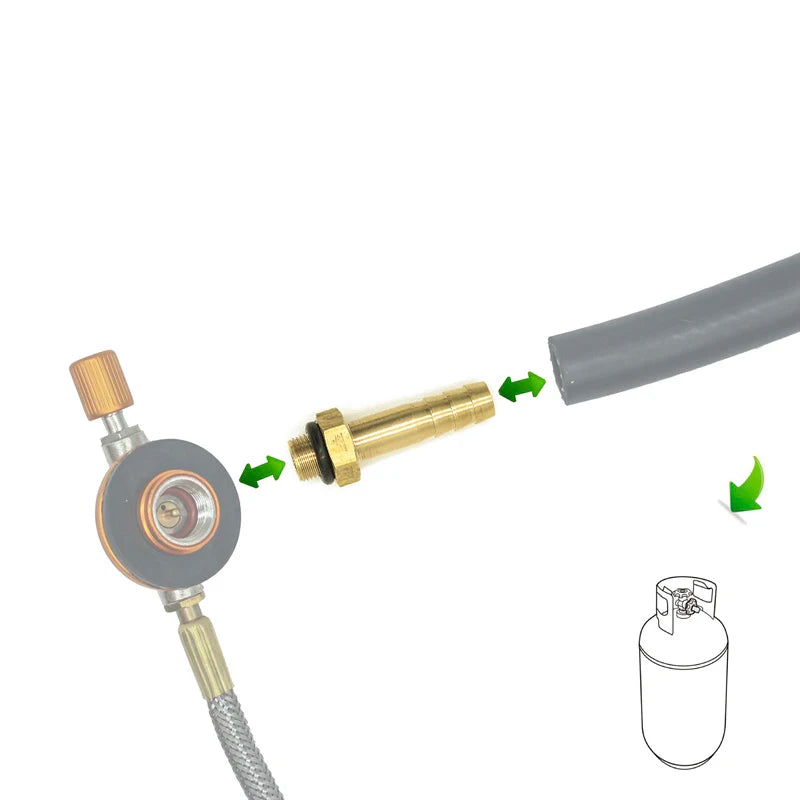 Universal LPG Gas Adapter - Multi-Purpose Connector for Outdoor Camping Stoves