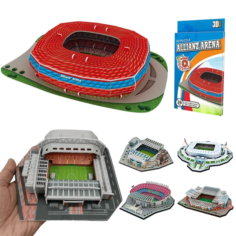 3D Paper Football Field Puzzle for Kids – Educational & Interactive Construction Toy