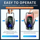 30W Magnetic Car Wireless Charger & Phone Holder - Fast Qi Charging, Auto-Clamping