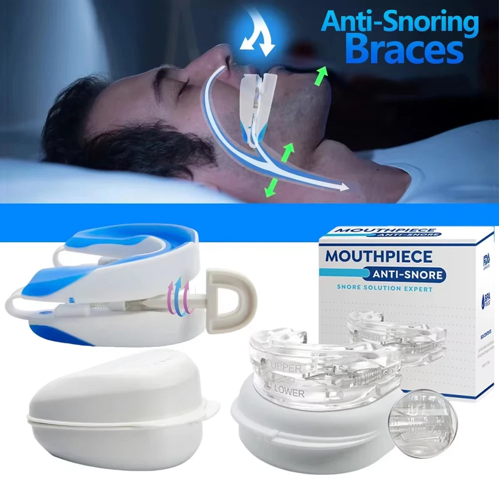 Adjustable Anti-Snoring Mouthpiece with Storage Case for Better Sleep