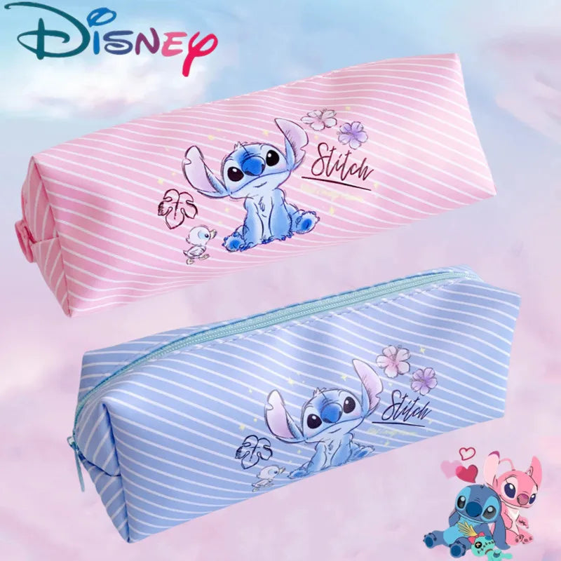 Disney Stitch Pencil Case - Cute Anime Stationery Storage Bag for School