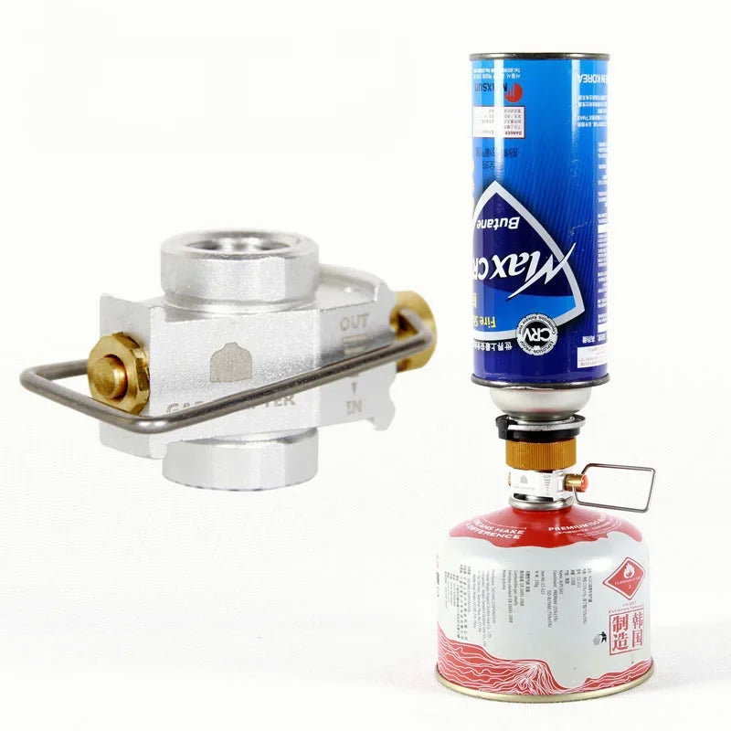 Universal Gas Refill Adapter - MAPP/Isobutane/Butane Tank Converter for Camping Stoves