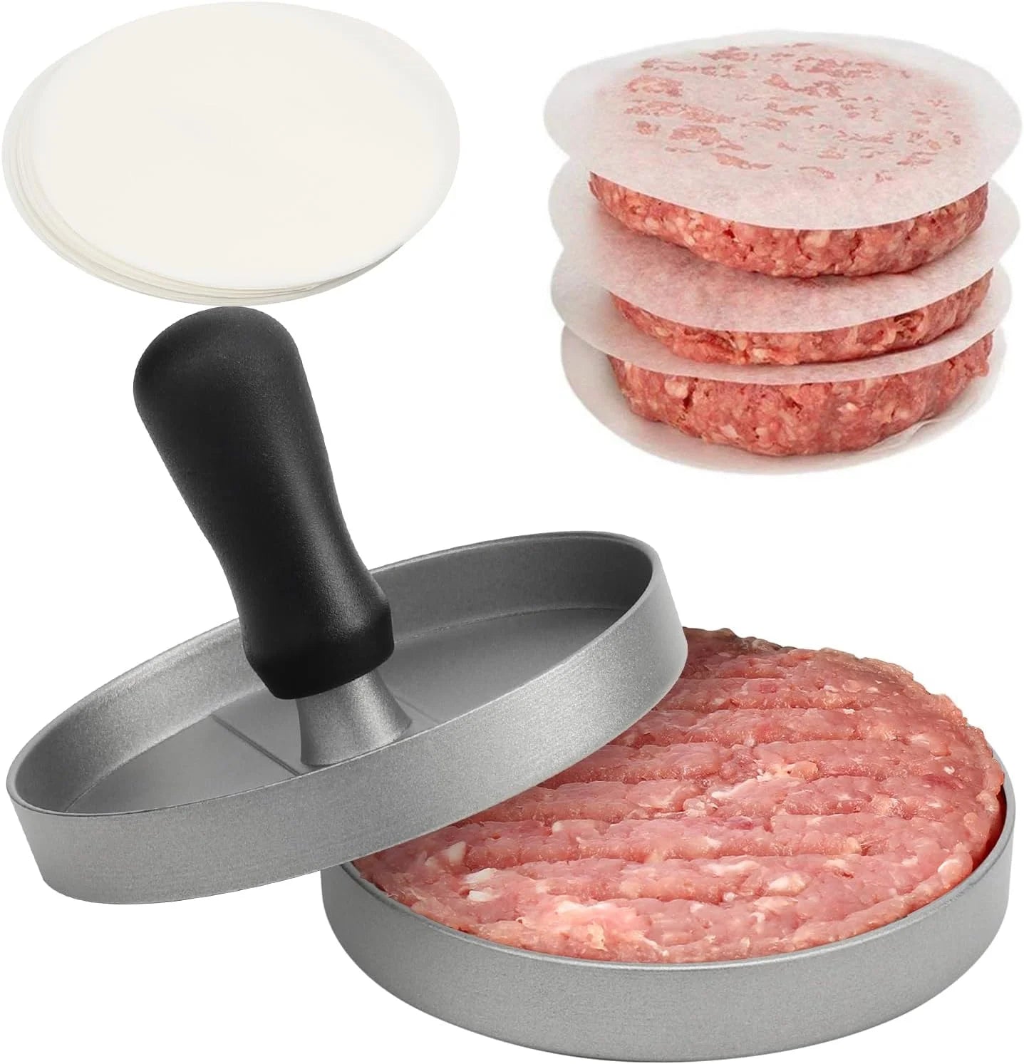 Non-Stick Hamburger Patty Maker – Professional-Grade Burger Press for Perfect BBQ Patties