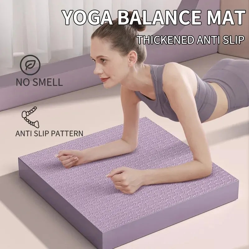Non-Slip Balance Pad for Yoga, Core Stability & Joint Support – 40x40cm TPE Foam Cushion
