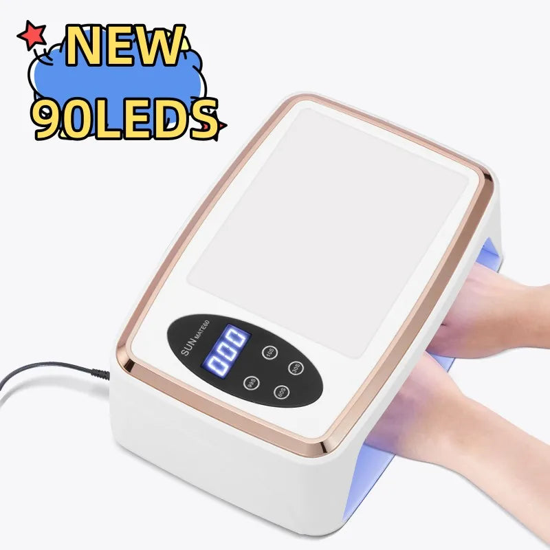 High-Power 180W LED Nail Lamp with 90 Beads – Fast Gel Nail Dryer for Salon & Home Use