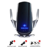 30W Magnetic Car Wireless Charger & Phone Holder - Fast Qi Charging, Auto-Clamping