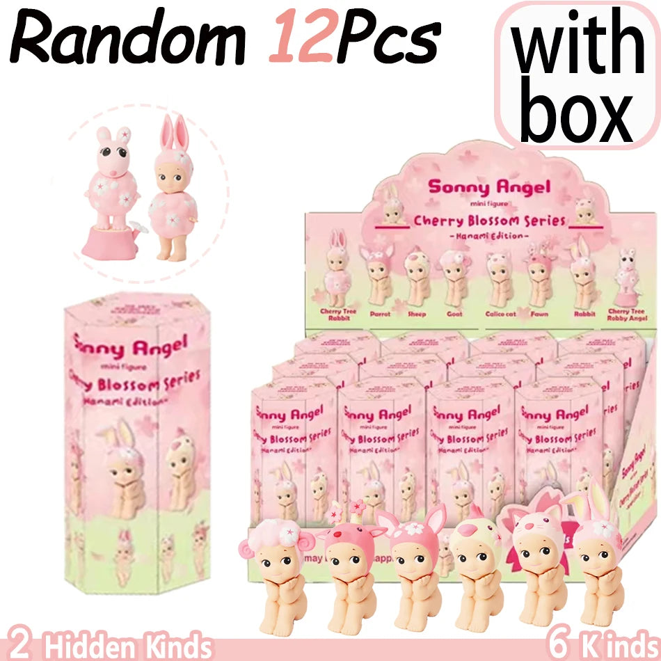 Cherry Blossom Anime Figures - Cute Collectible PVC Dolls for Anime Fans (3-7cm)