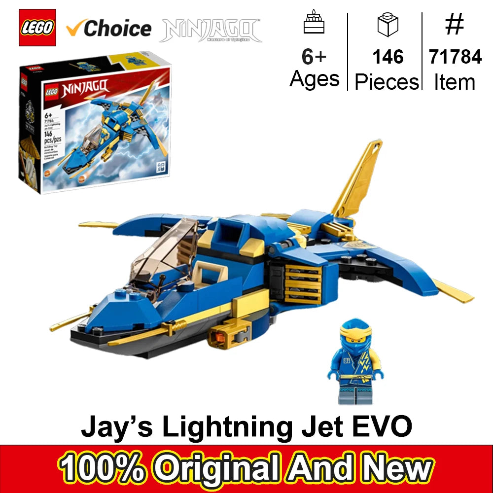 NINJAGO Lightning Jet EVO Building Set – Jay’s Upgradeable Airplane Toy