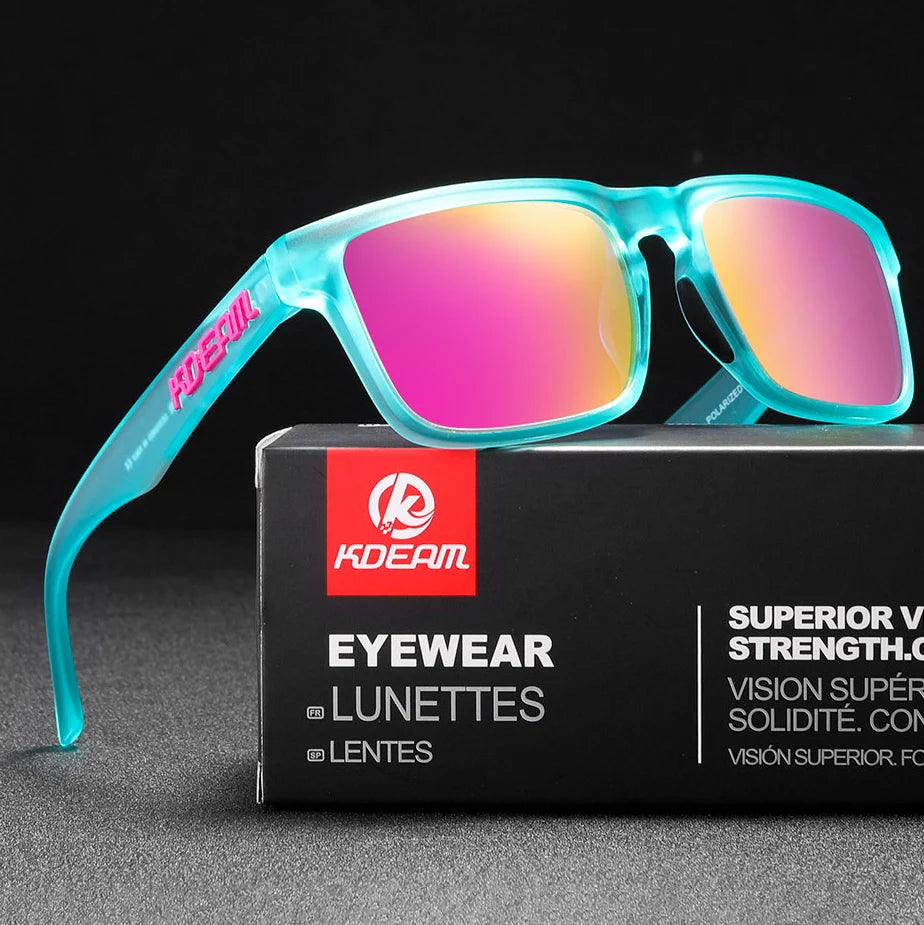 KDEAM Polarized Sunglasses – Trendy UV400 Square Frame Eyewear for Men & Women