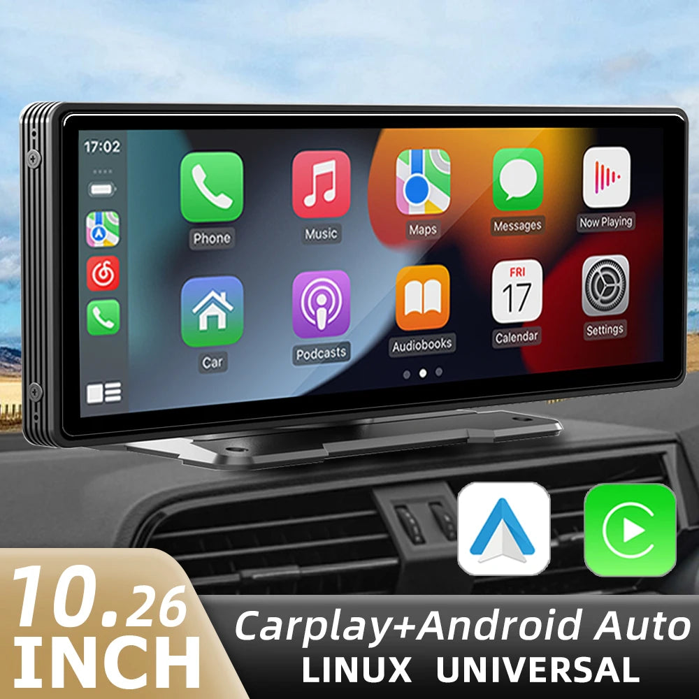 10.2-Inch Wireless CarPlay & Android Auto Touchscreen Car Monitor