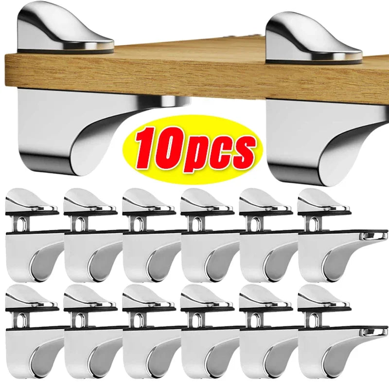 10-1 piezas de soporte de estante de vidrio ajustable de aleación, abrazadera de soporte para baño, soportes para estantes, soportes para estantes de madera, soporte para estantes