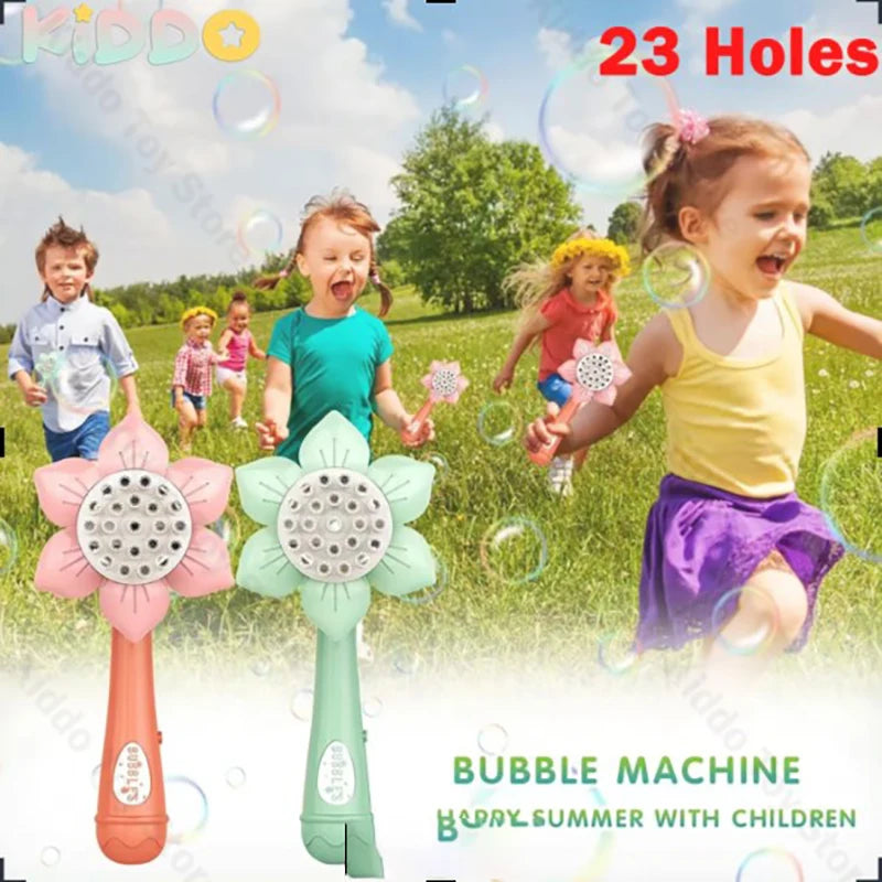 Sunflower Bubble Wand – Fun and Safe Bubble Gun for Kids, Perfect for Outdoor Play