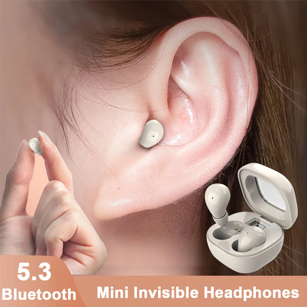 Mini Wireless Bluetooth Earbuds with Noise Cancellation & LED Display