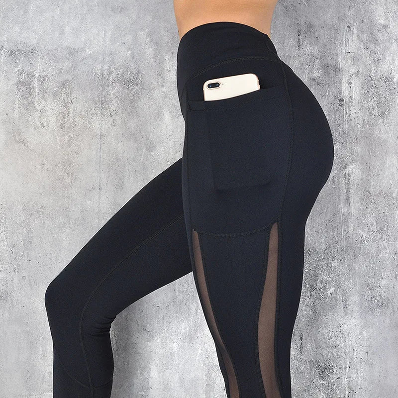 Women's High-Waist Yoga Leggings - Stretchy Fitness Running Pants