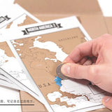Diario de mapas del mundo para raspar: registre sus aventuras de viaje