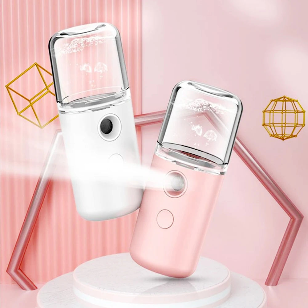 Portable Nano Facial Steamer – USB Rechargeable Mist Sprayer for Skin Hydration & Rejuvenation