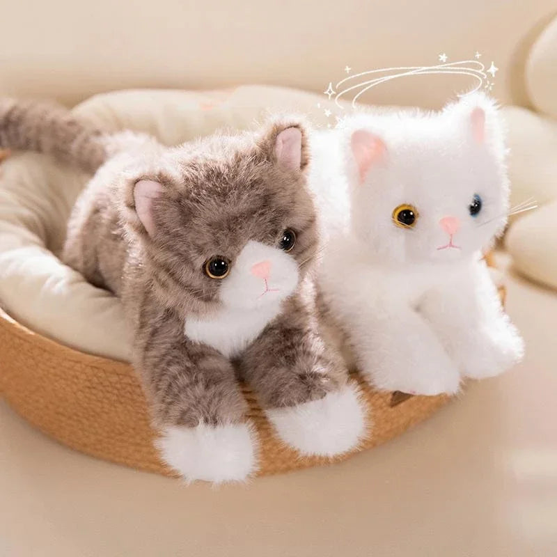 Realistic Cat Plush Toy - Ultra-Soft Stuffed Kitten in 5 Colors (40/50cm)