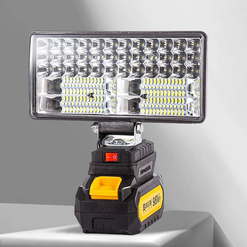 Lámpara de trabajo LED de 18 V de Makita: reflector de emergencia portátil para campamentos y lugares de trabajo
