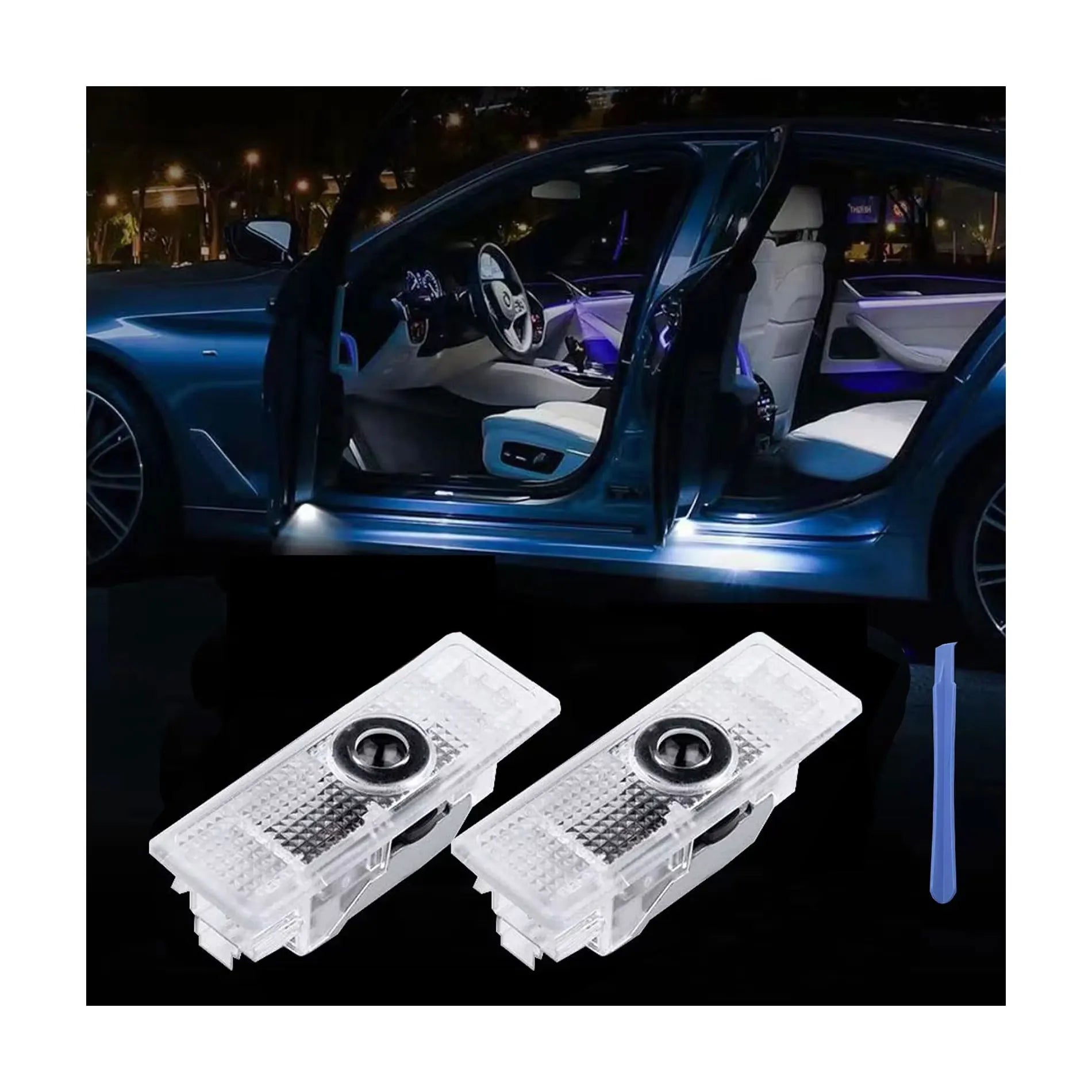 BMW Logo Door Projector Lights - LED Welcome Ghost Shadow Lights for X3/X5/X7 (2007-2022 Models)