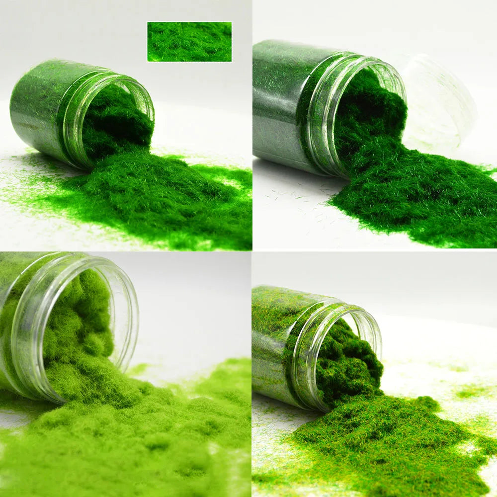 3mm Static Grass Powder for Diorama & Model Building - 30g/60g Flocking Nylon Turf for Sand Table Layouts