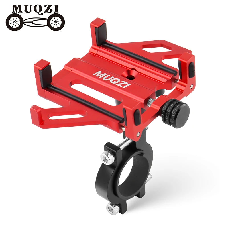 MUQZI Bike Phone Mount – 360° Adjustable, Durable Aluminum Alloy Holder for Bicycles and Motorcycles