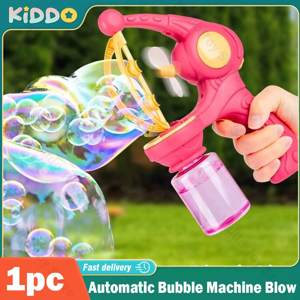 Bubble in Bubble Blower - Cartoon Bubble Gun for Kids, Low-Noise, Safe, and Fun Outdoor Toy