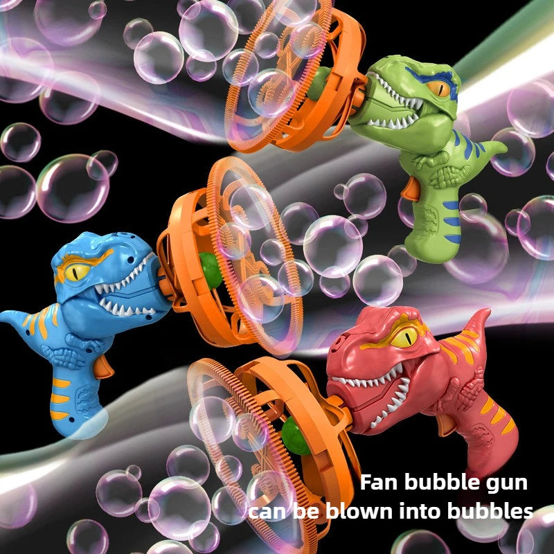 Dinosaur Bubble Blower Gun - Electric Fan-Powered Bubble Toy for Kids