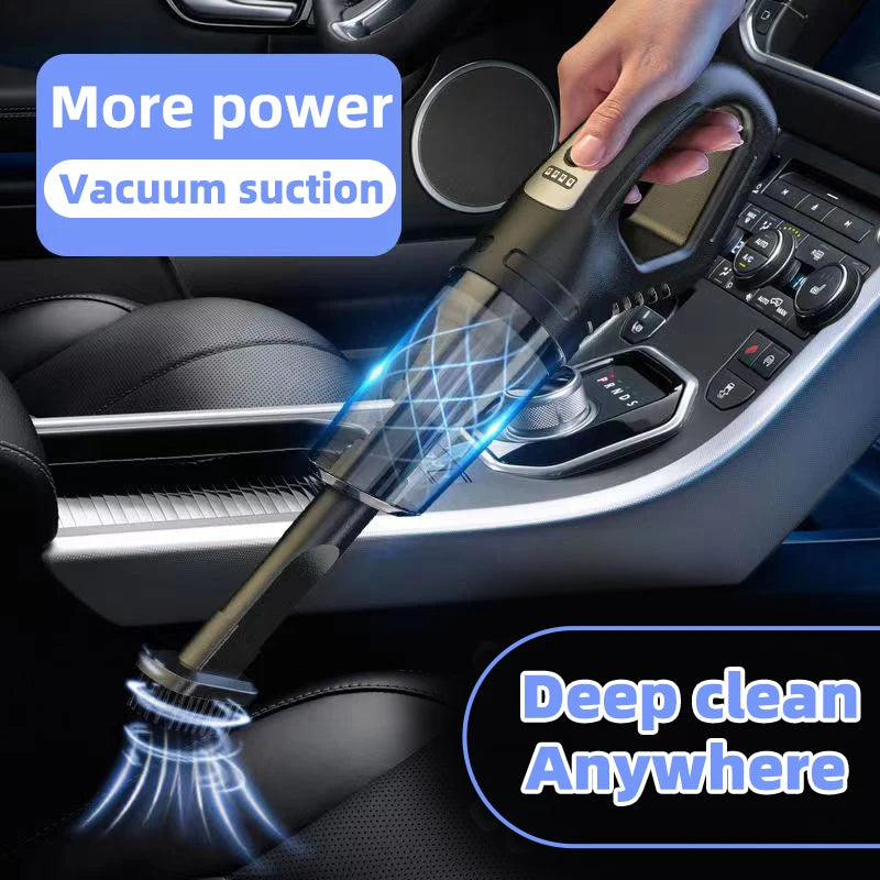 Powerful Cordless Car Vacuum Cleaner - Handheld & Rechargeable for Home & Auto