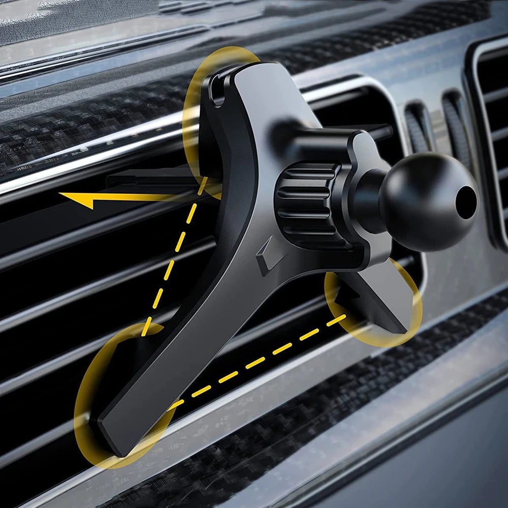 Universal V-Shaped Car Phone Holder – Secure Air Vent Mount for All Phones