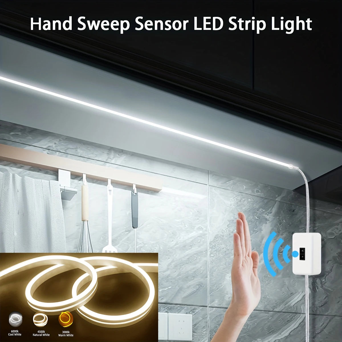 USB LED Neon Light Strip – Waterproof, Flexible, Motion Sensor Dimmer, Home & Outdoor Decor