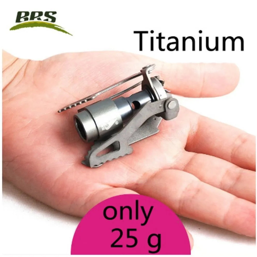 Ultralight Titanium Camping Stove - 25g Portable Gas Burner for Backpacking