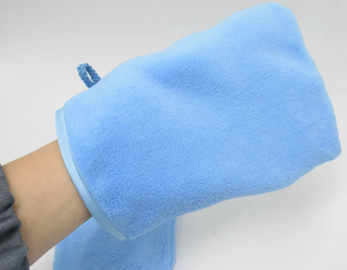 2-Pack Reusable Makeup Remover Gloves – Microfiber Facial Cleansing Mitts for Deep Pore Cleaning