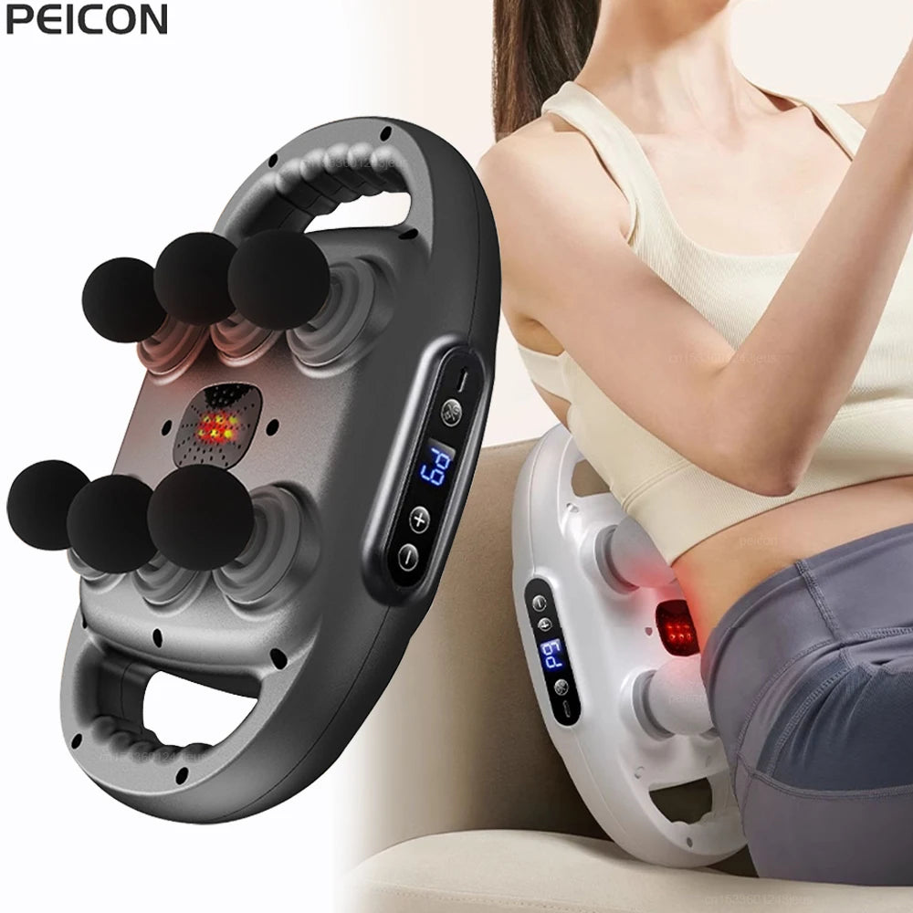 6-Head Deep Tissue Massage Gun with Touchscreen – High-Intensity Percussion Massager for Muscle Recovery & Pain Relief