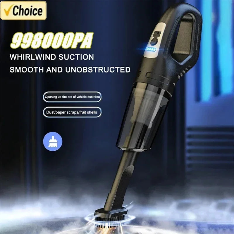 Wireless Handheld Vacuum Cleaner – Powerful Suction & Quick Charge for Car & Home