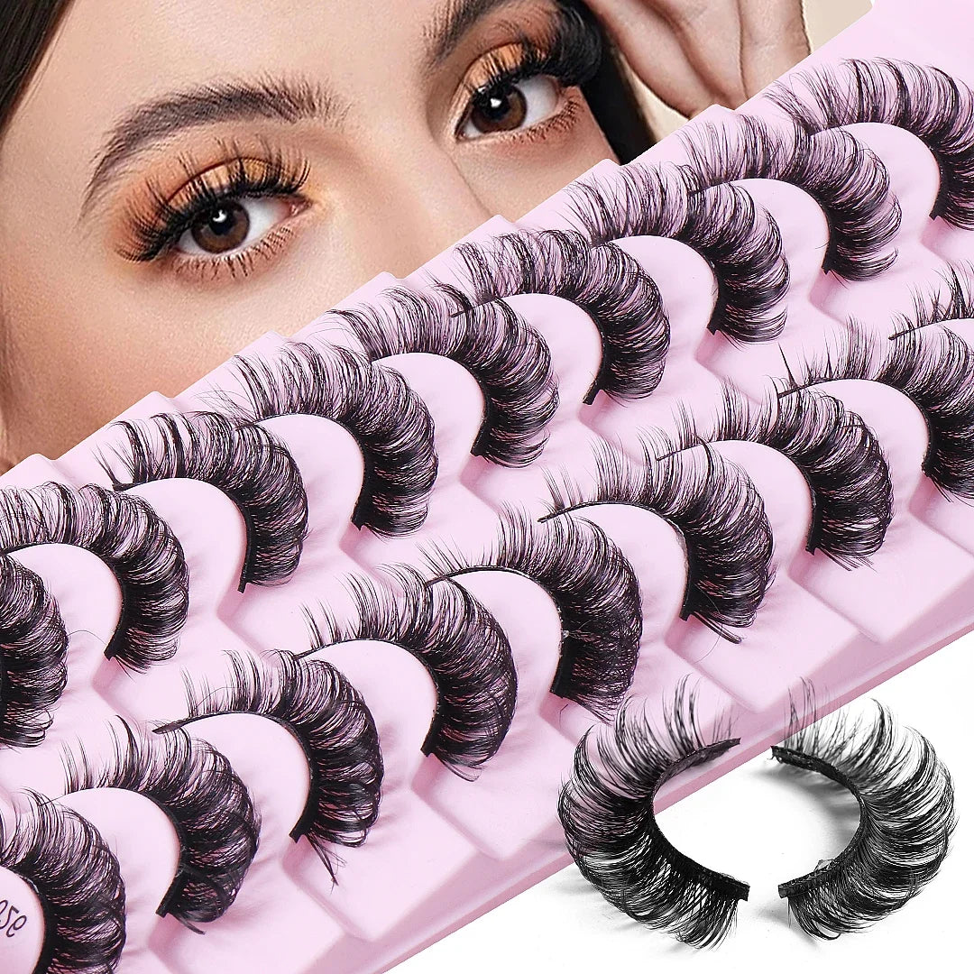 Natural-Looking Faux Mink Eyelashes – Soft, Lightweight & Reusable