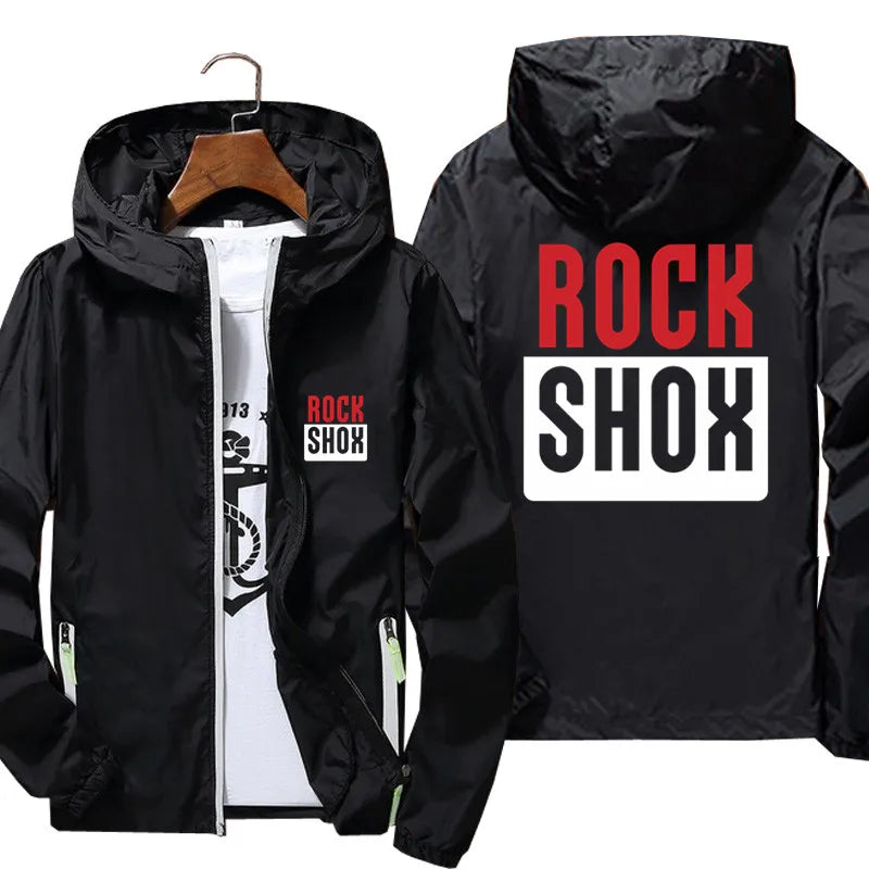 RockShox MTB Windbreaker Jacket – Waterproof Cycling Hoodie for Men & Women