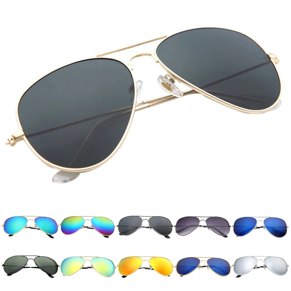 FOENIXSONG Fashion Pilot Round Gradient Mirror Sunglasses for Men & Women