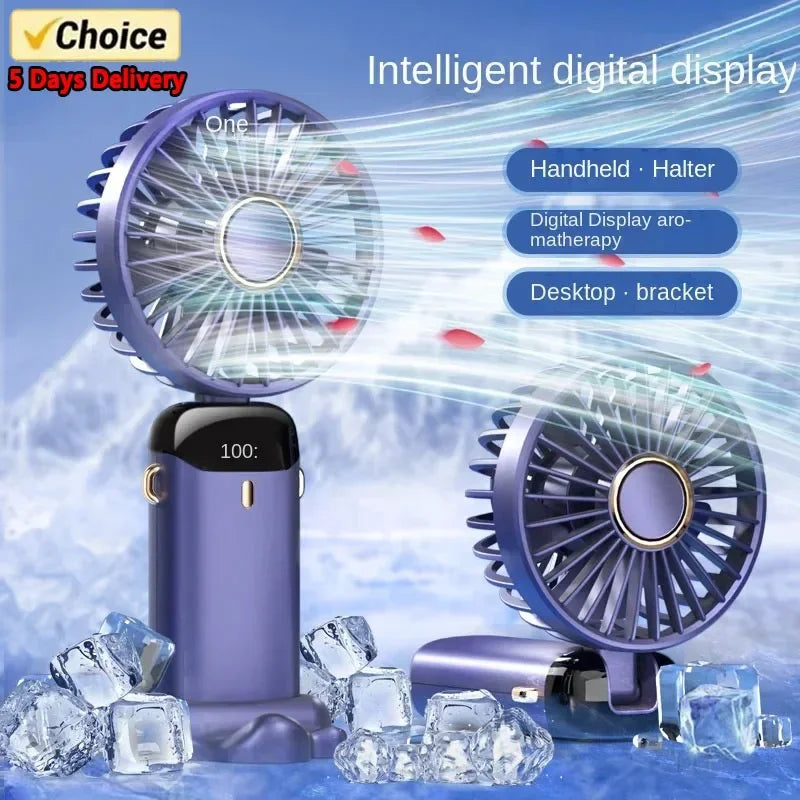 Portable Rechargeable Neck Fan – 3-in-1 Hands-Free Cooling Solution with USB Charging