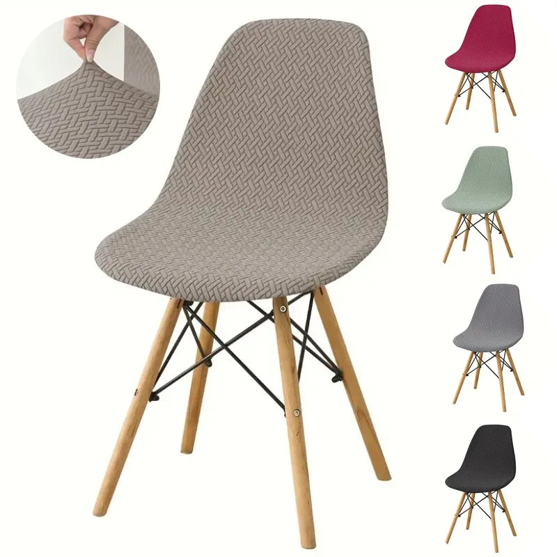 Jacquard Stretch Chair Covers – Velvet-Textured Slipcovers for Dining & Event Chairs