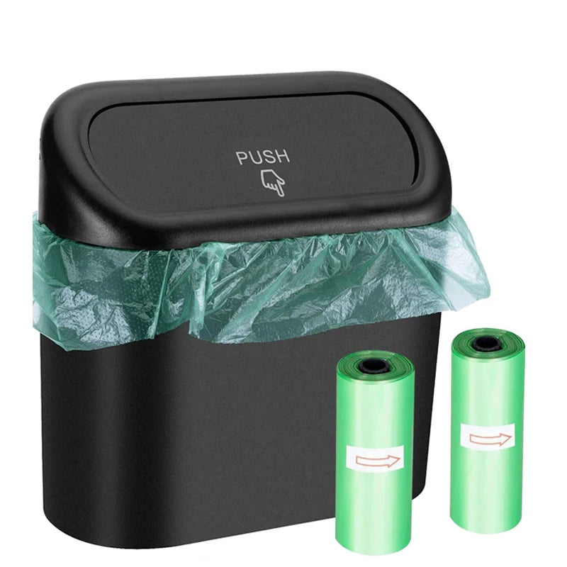 Compact Leakproof Car Trash Can with Lid – Keep Your Car Clean & Organized