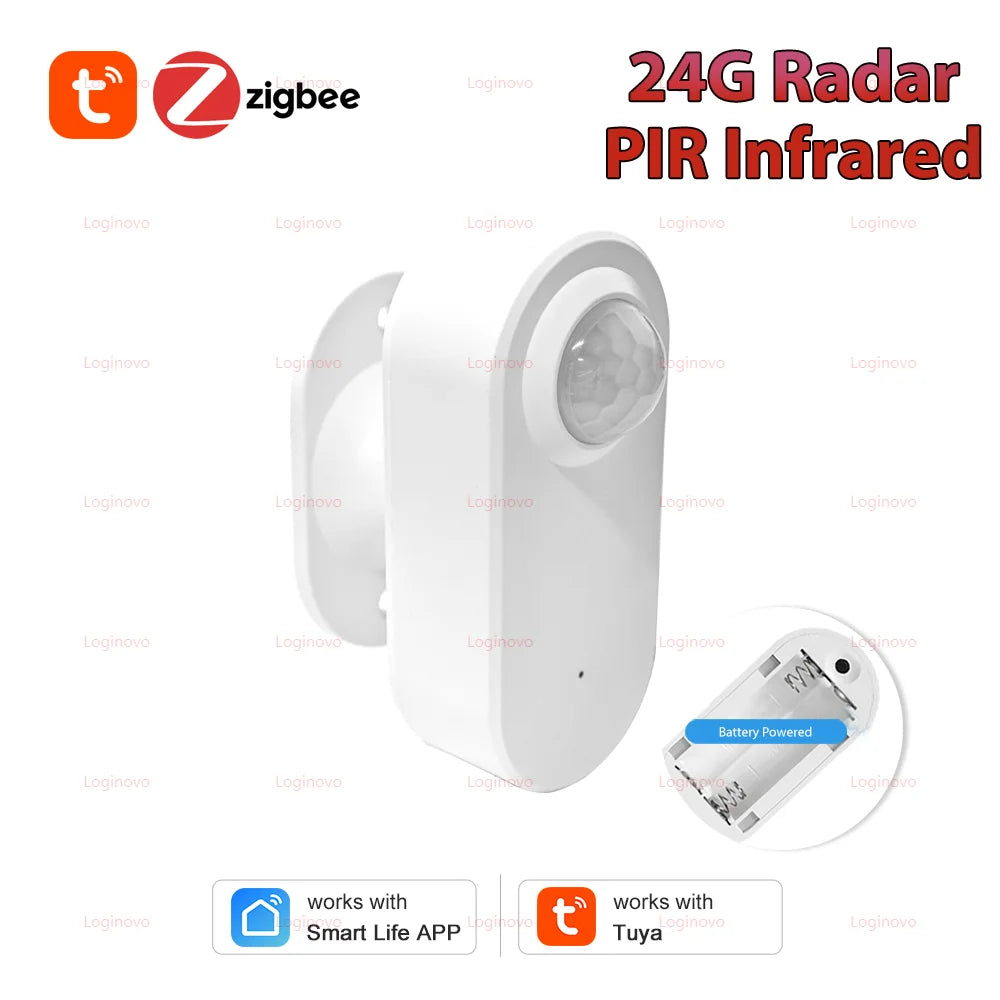 Smart PIR Motion Sensor with 24G mmWave Radar – Zigbee Compatible for Home Automation
