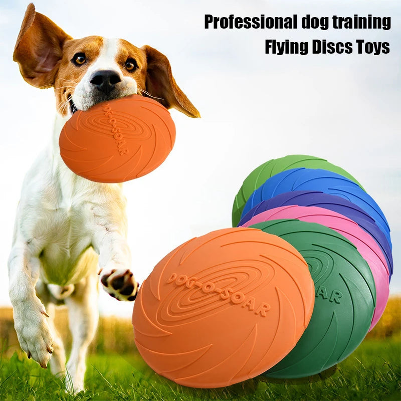 Durable Rubber Flying Disc Toy for Dogs