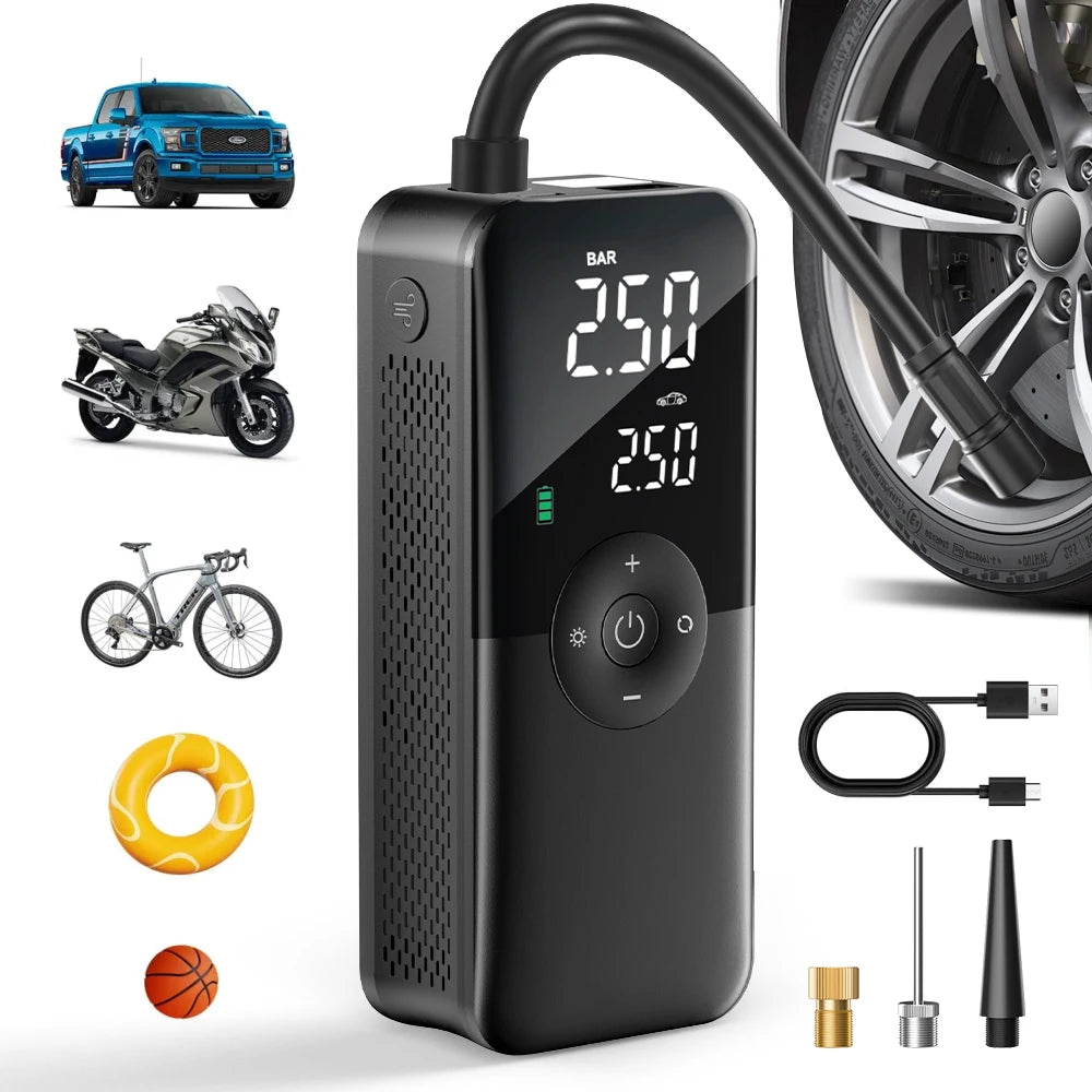 Portable Electric Air Pump for Car, Bike, and Sports Balls