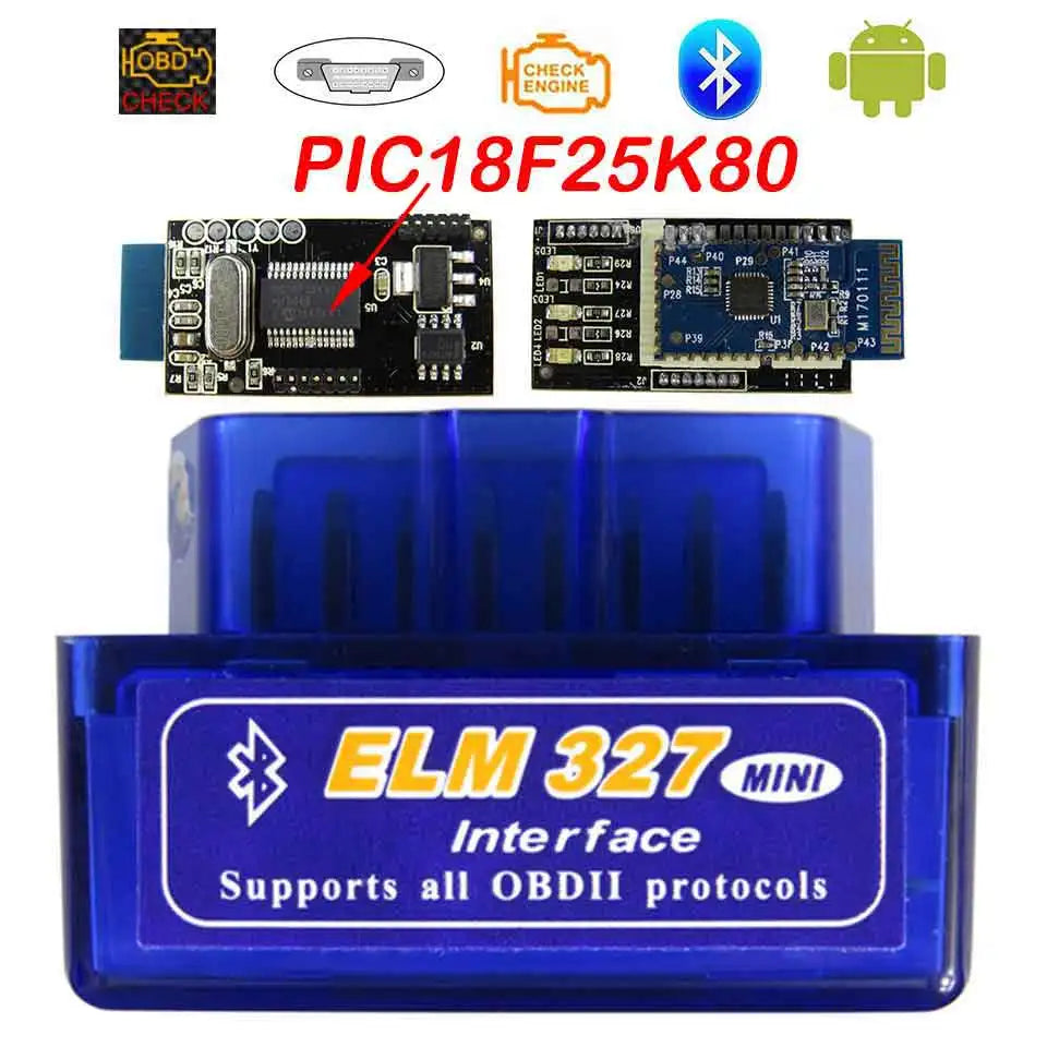 Super Mini ELM327 Bluetooth OBD2 V1.5 Car Diagnostic Scanner for Android