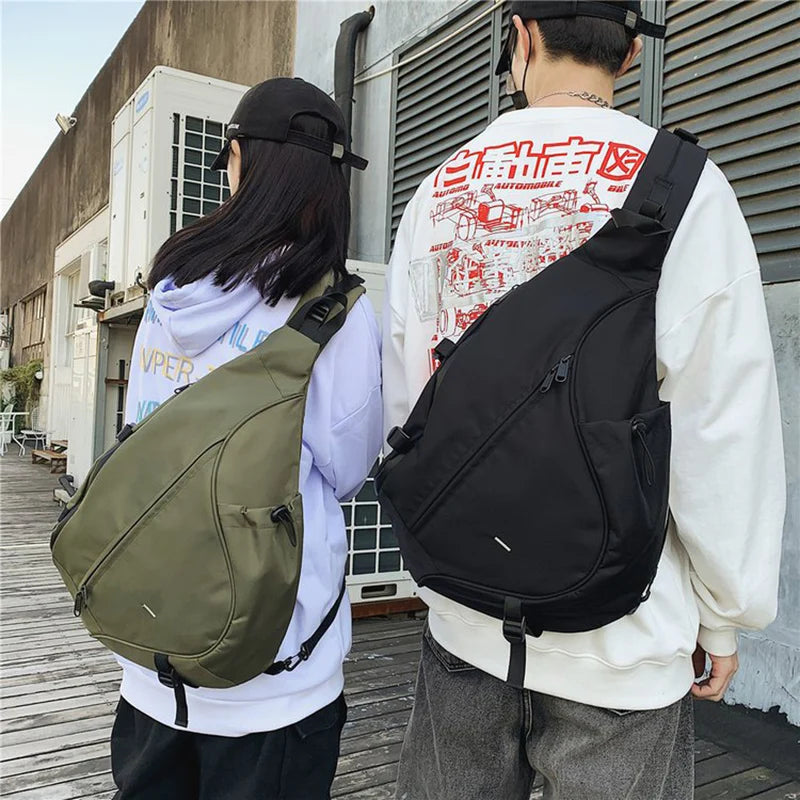 Versatile Unisex Nylon Hip-Hop Bag – Spacious, Stylish, and Functional for Travel, Shopping, and Sports