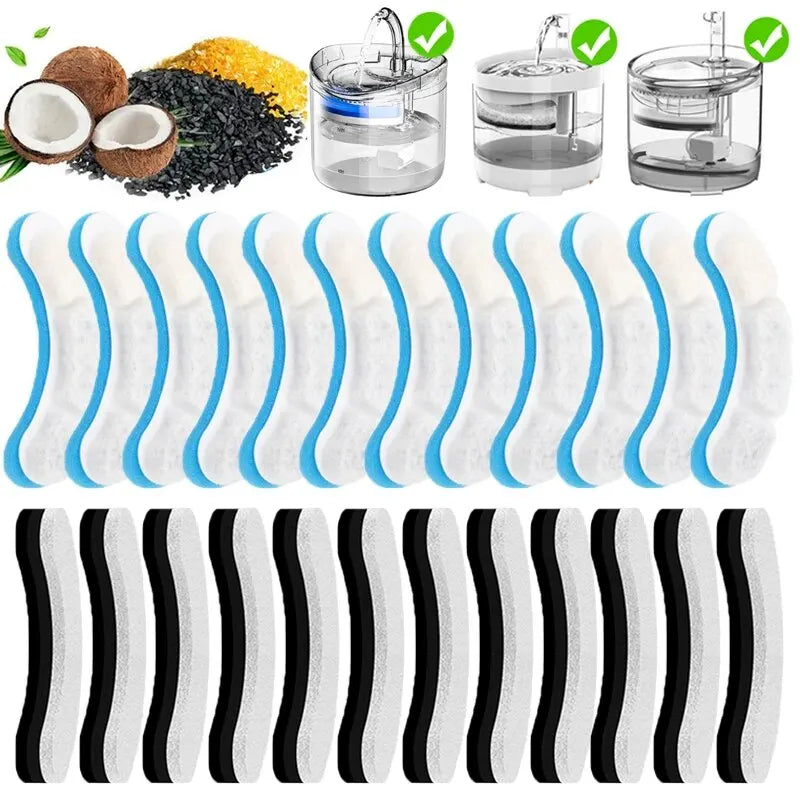 Charcoal Filter Replacement for Cat Water Fountain – Improves Water Freshness & Purity
