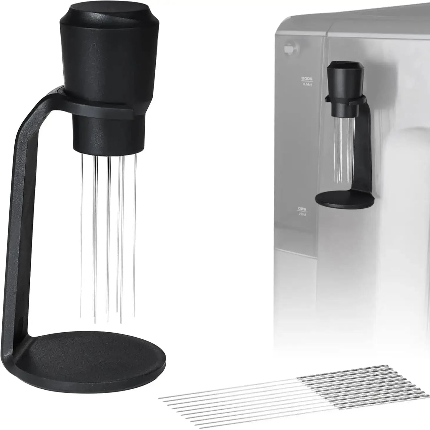 Precision Espresso Distribution Tool with 0.4mm Stainless Steel Needles